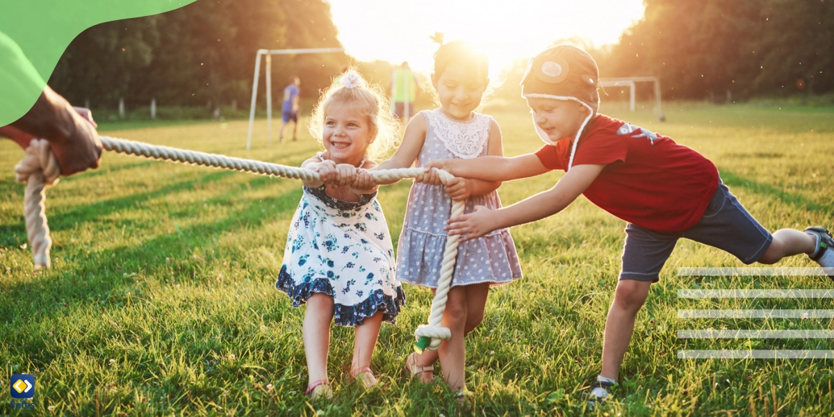 Children playing in a park