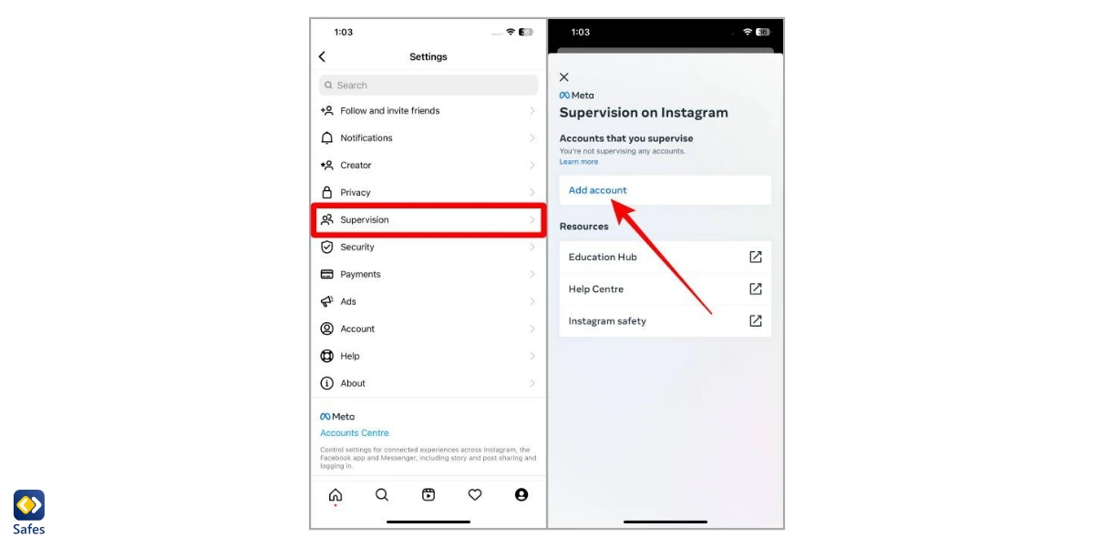 Screenshot for How to Set Up Instagram Supervision on Instagram in 2025
