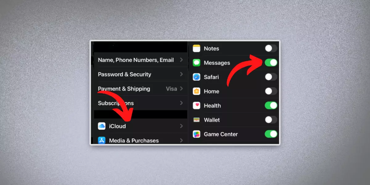 Screenshot of icloud