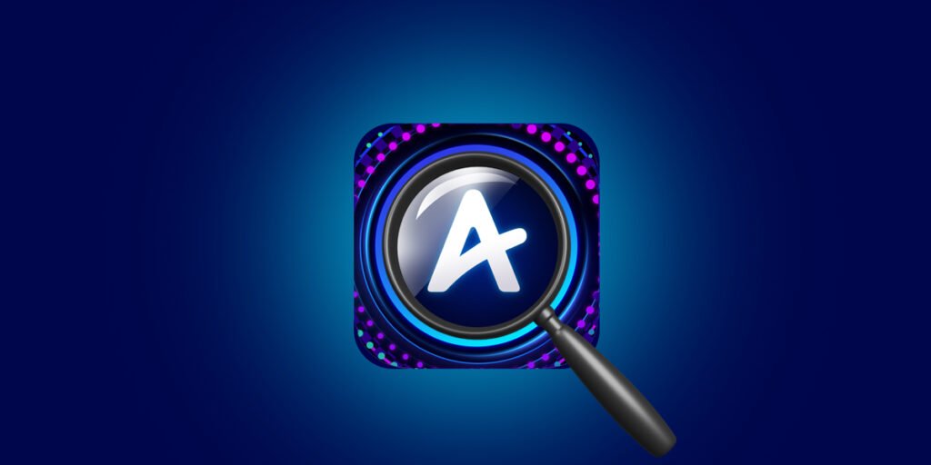 Amino app under magnifier