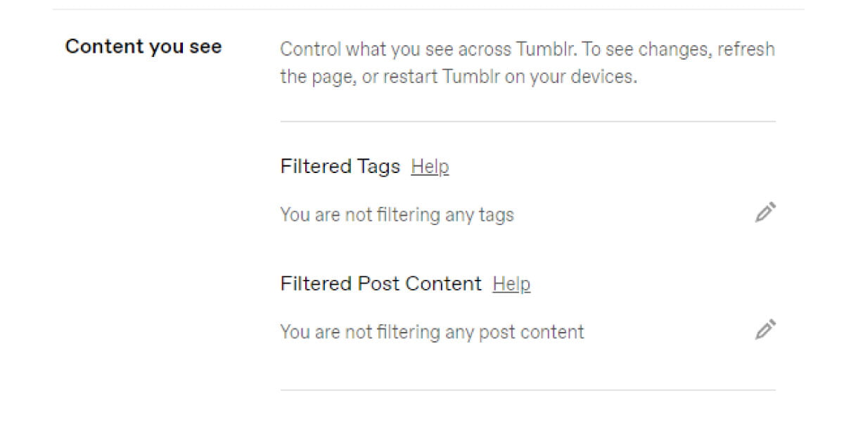 Filter tags and post content on Tumblr to make it safer for kids