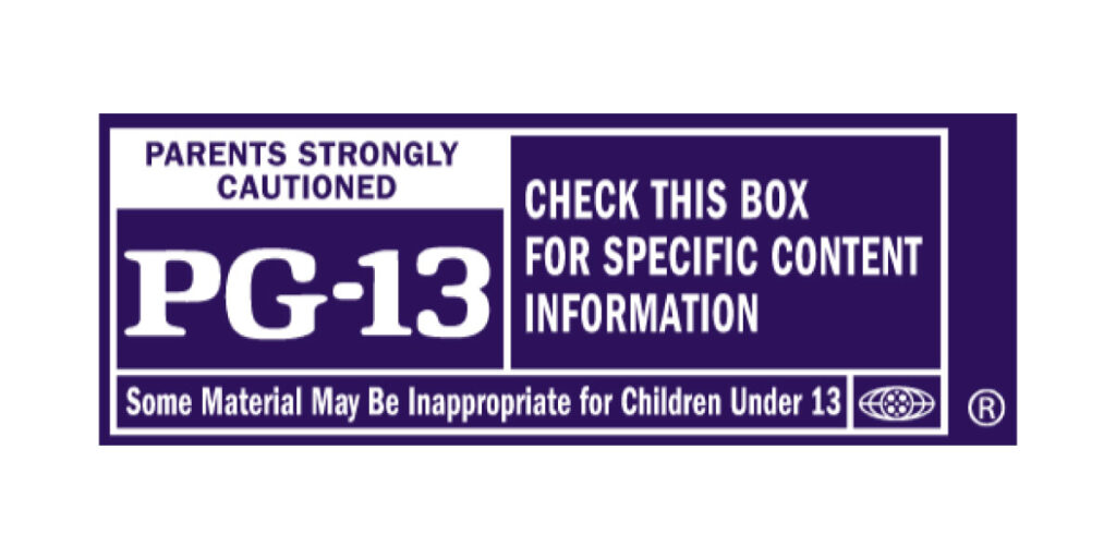 PG-13 logo movie rating MPAA