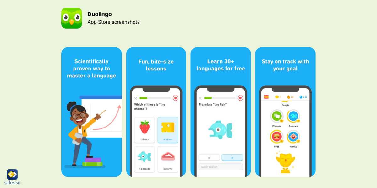 Duolingo Kids App, die beste Sprachlern-App für Kinder
