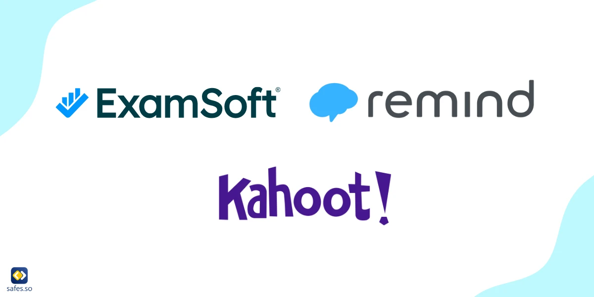 logos of remind, examsoft, kahoot