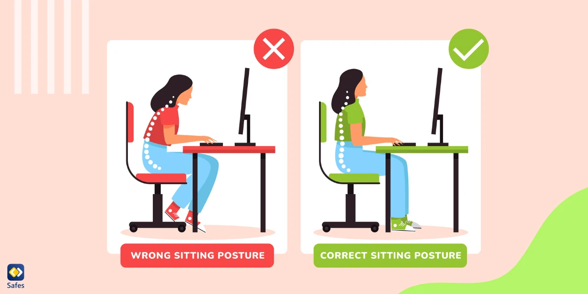 richtige und falsche Sitzposition