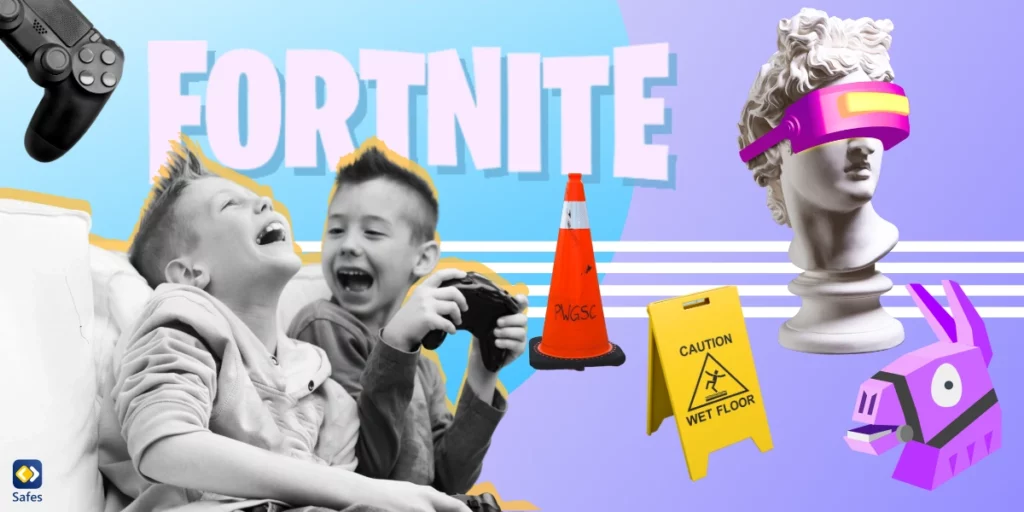 Child playing Fortnite