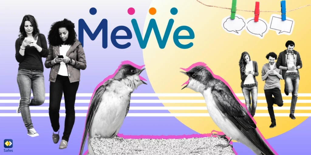 Child using MeWe app