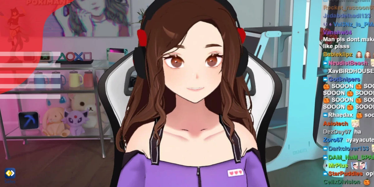 Ein Screenshot, der ein Beispiel eines VTuber zeigt