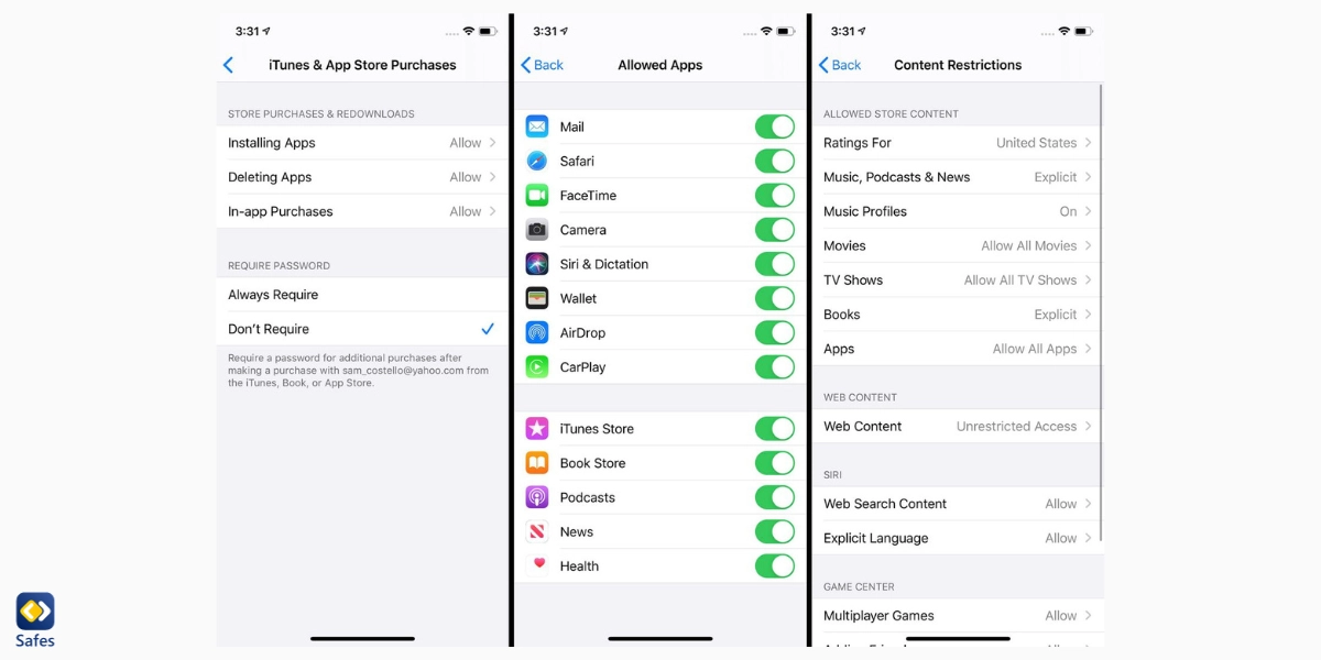 Screenshots of How to Disable Parental Controls on iPhone