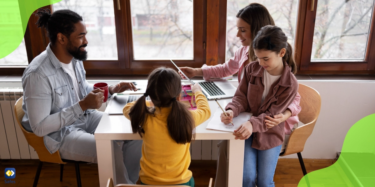 [The family is happy because they have implemented boundary-based discipline at home.