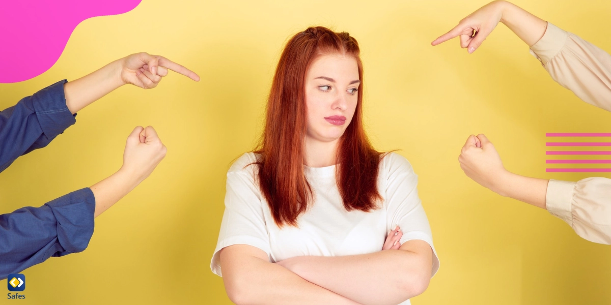 A teenage girl being fed up with everyone telling her how to feel about her body