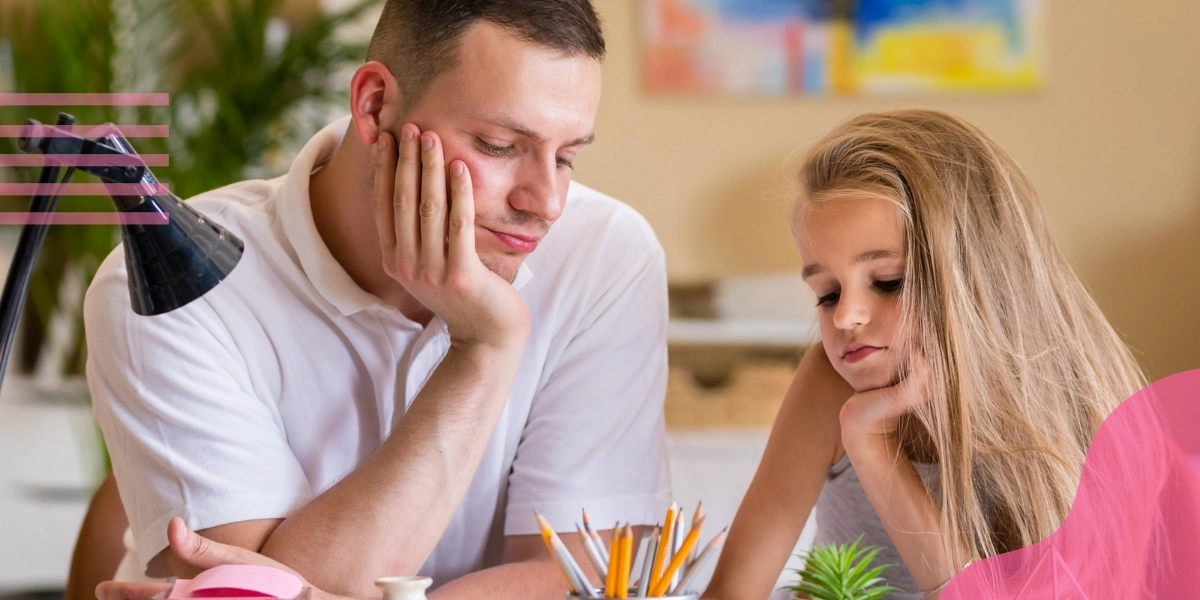 Ein Vater verbringt etwas Zeit mit seiner Tochter, um gemeinsam ihre Gefühle zu verarbeiten
