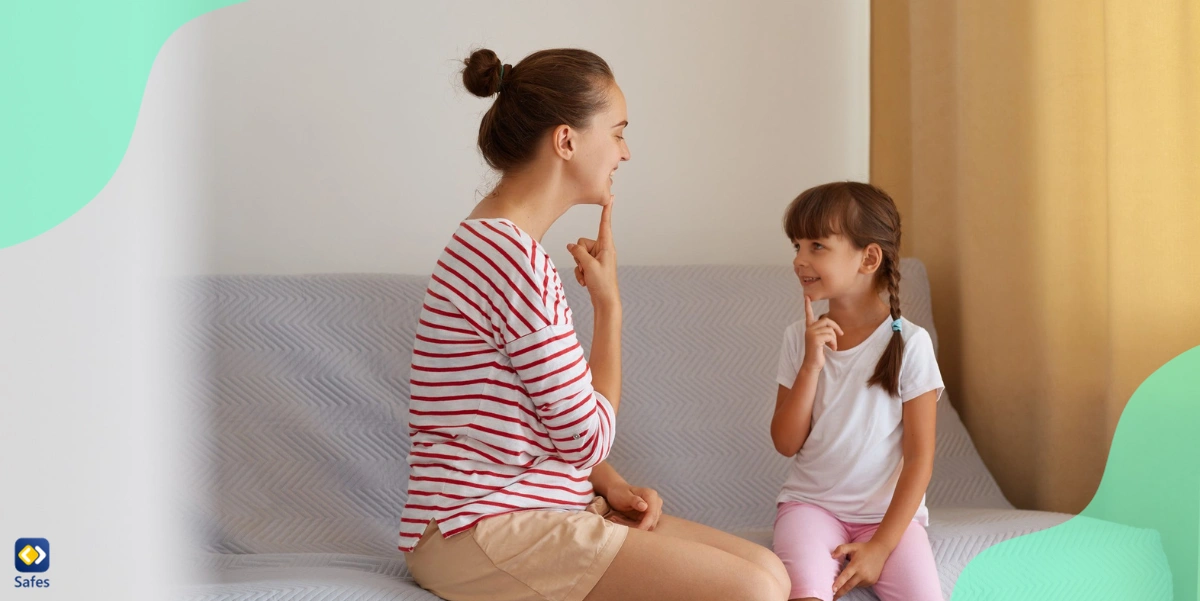 Mother practicing speech and sounds with her dyslexic child