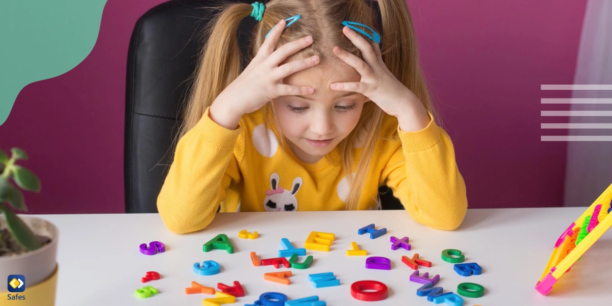 Little girl stressing over emotional intelligence being challenged