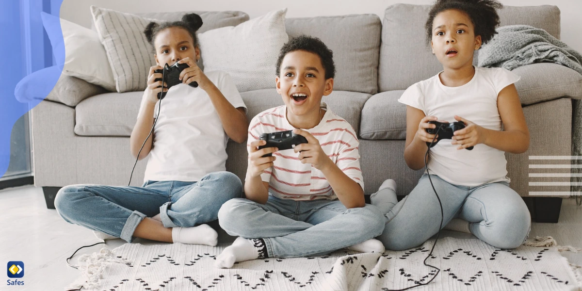 Kinder spielen virale Videospiele