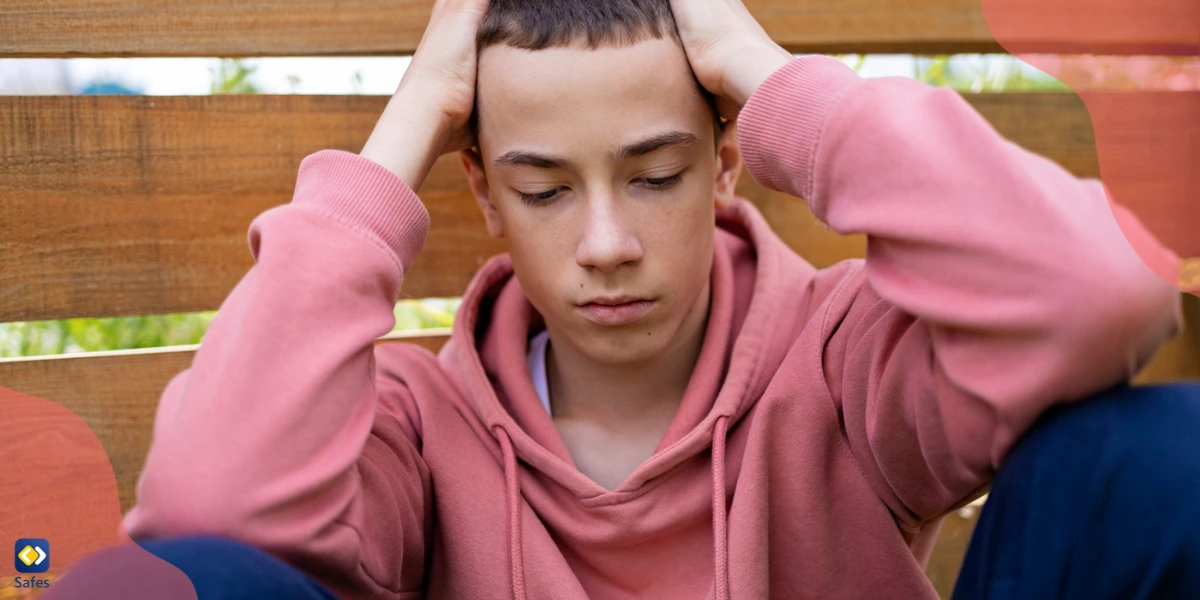 Teenager fühlt sich wegen der Folgen des Drogenmissbrauchs unwohl und isoliert