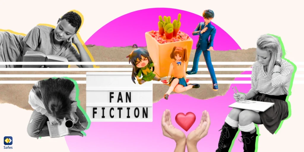 a collage conveying fanfiction examples