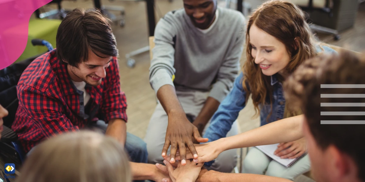 College students bonding and building relationships.