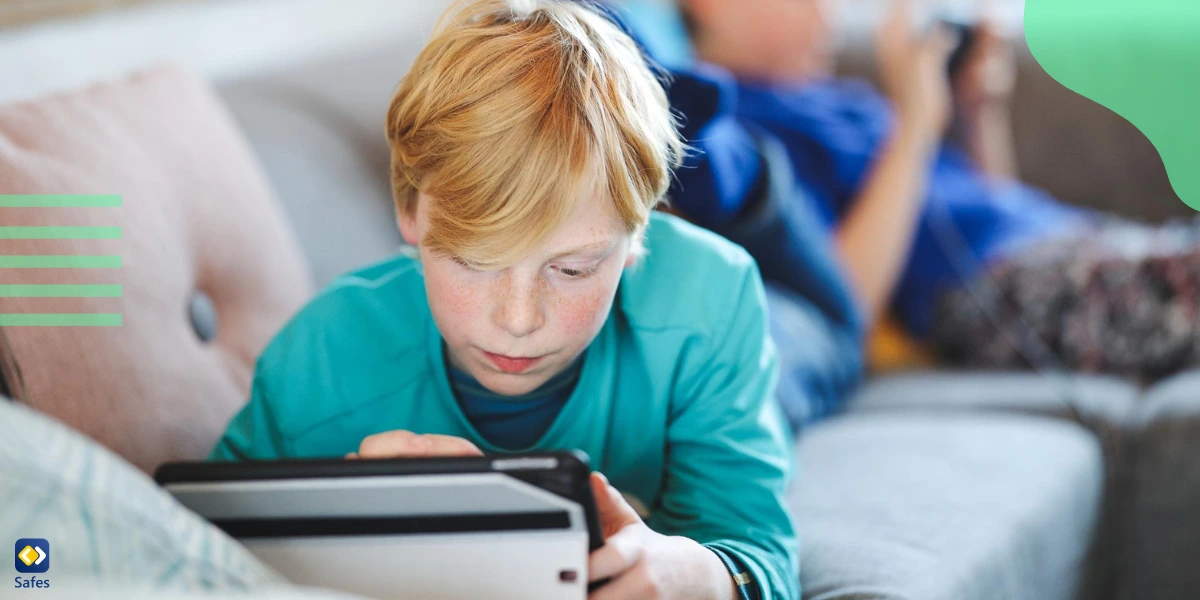 Child playing online games with chat exposing himself to risks
