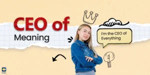 Graphic concept of CEO of meaning