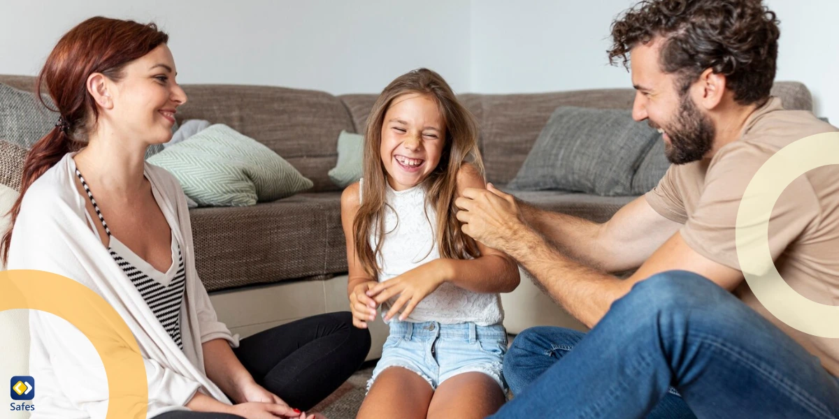 parents and daughter spending family time