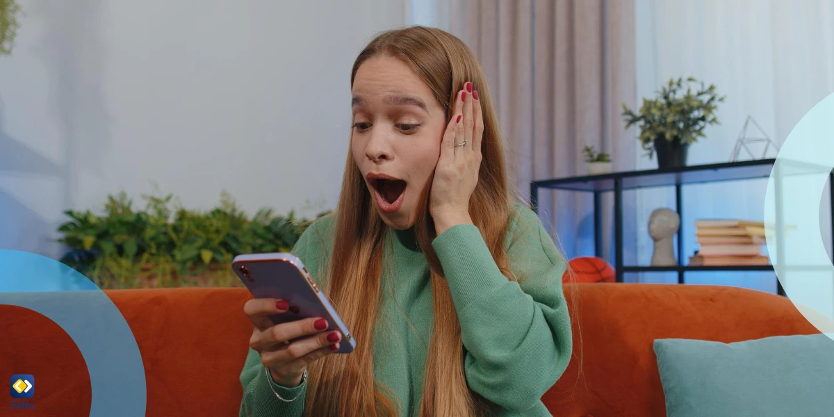 Surprised teen using phone uses the ohio slang term