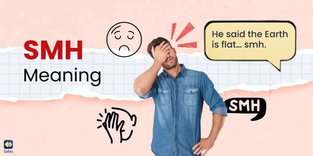 A surprised man in glasses and a light blue shirt holds a smartphone in one hand and touches his head with the other, eyes wide and mouth open in disbelief.